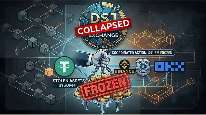 ZachXBT: DSJ Exchange Ponzi Collapses, $41.5M Frozen
